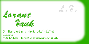 lorant hauk business card